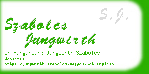 szabolcs jungwirth business card